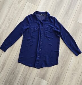a.n.a Blue Button-Up Shirt